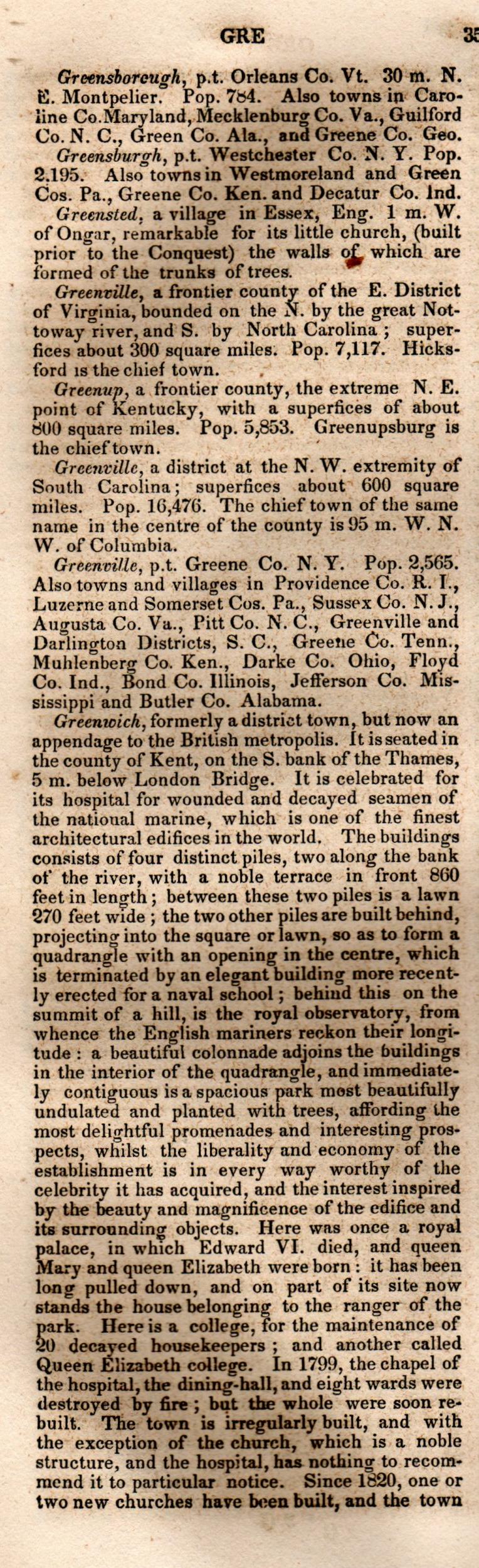 Brookes’ Universal Gazetteer (1850), Page 350 Left Column