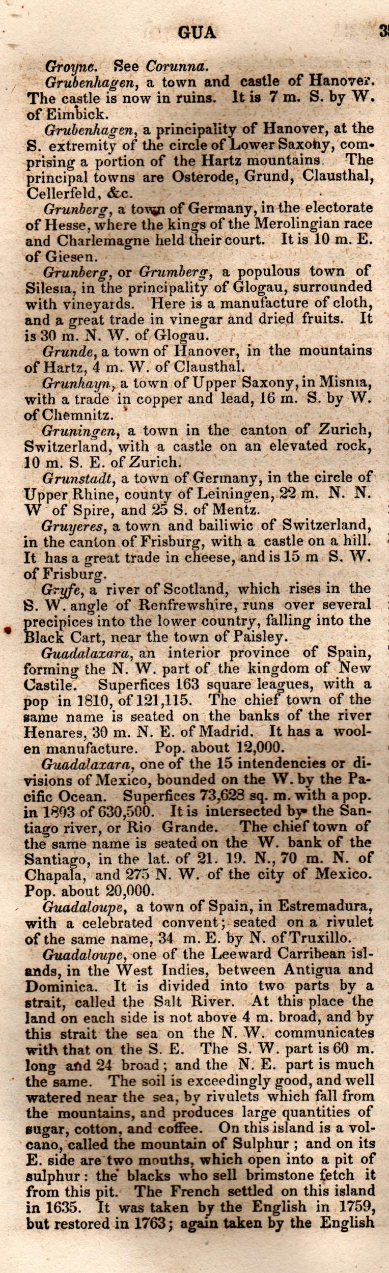 Brookes’ Universal Gazetteer (1850), Page 352 Left Column