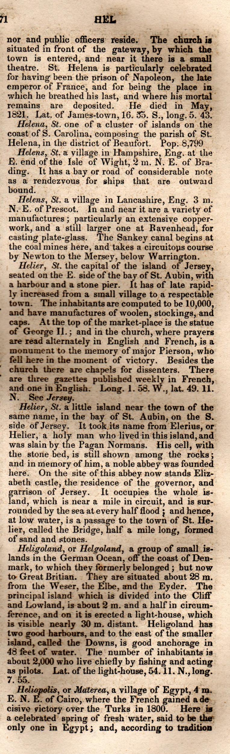 Brookes’ Universal Gazetteer (1850), Page 371 Right Column