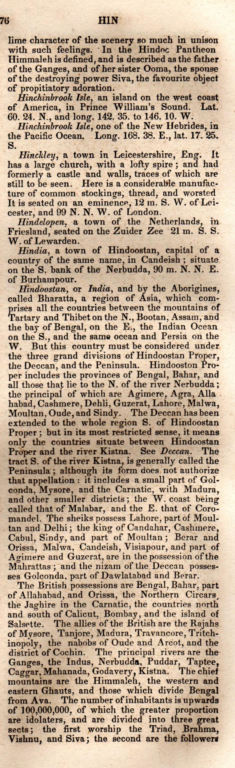 Brookes’ Universal Gazetteer (1850), Page 376 Right Column