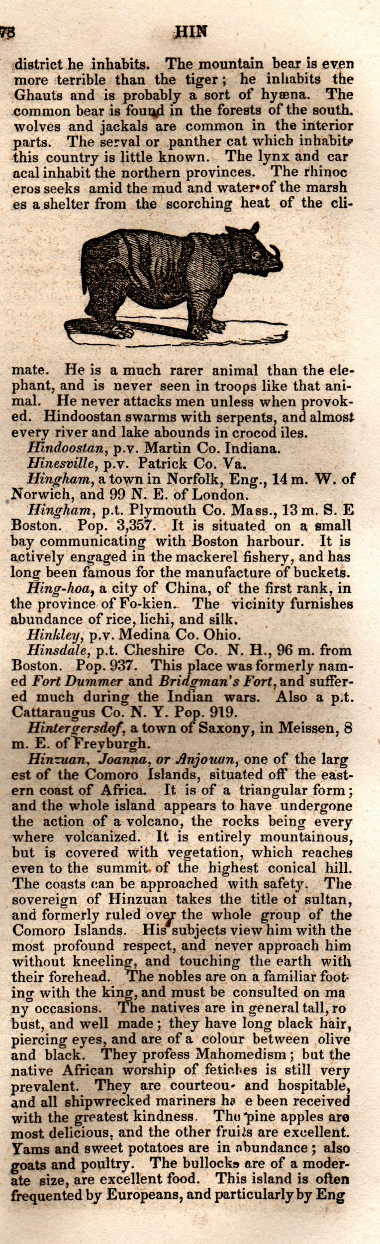 Brookes’ Universal Gazetteer (1850), Page 378 Right Column