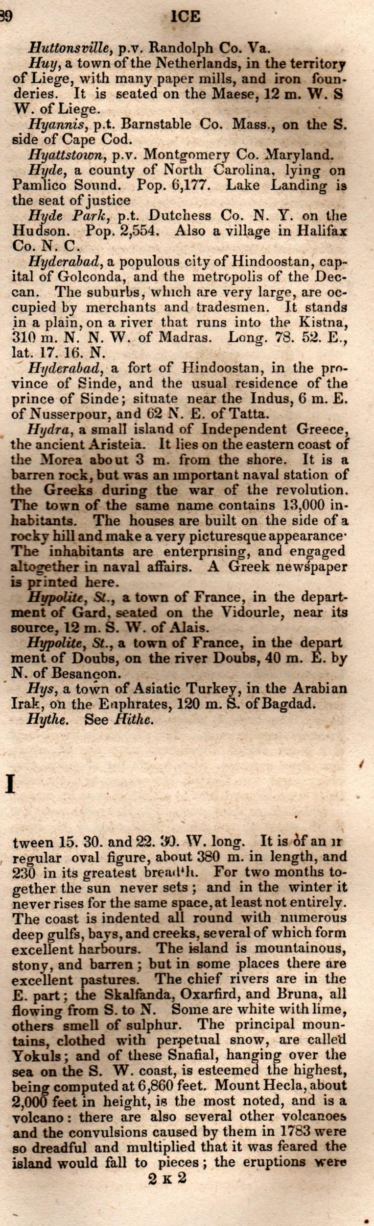 Brookes’ Universal Gazetteer (1850), Page 389 Right Column