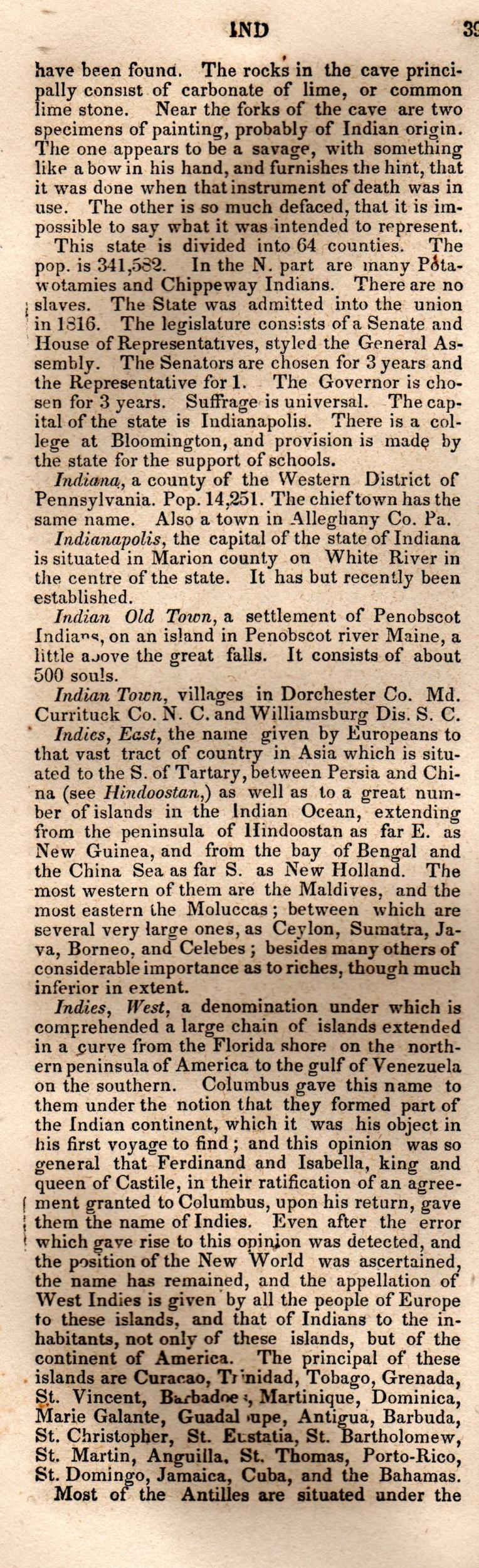 Brookes’ Universal Gazetteer (1850), Page 394 Left Column