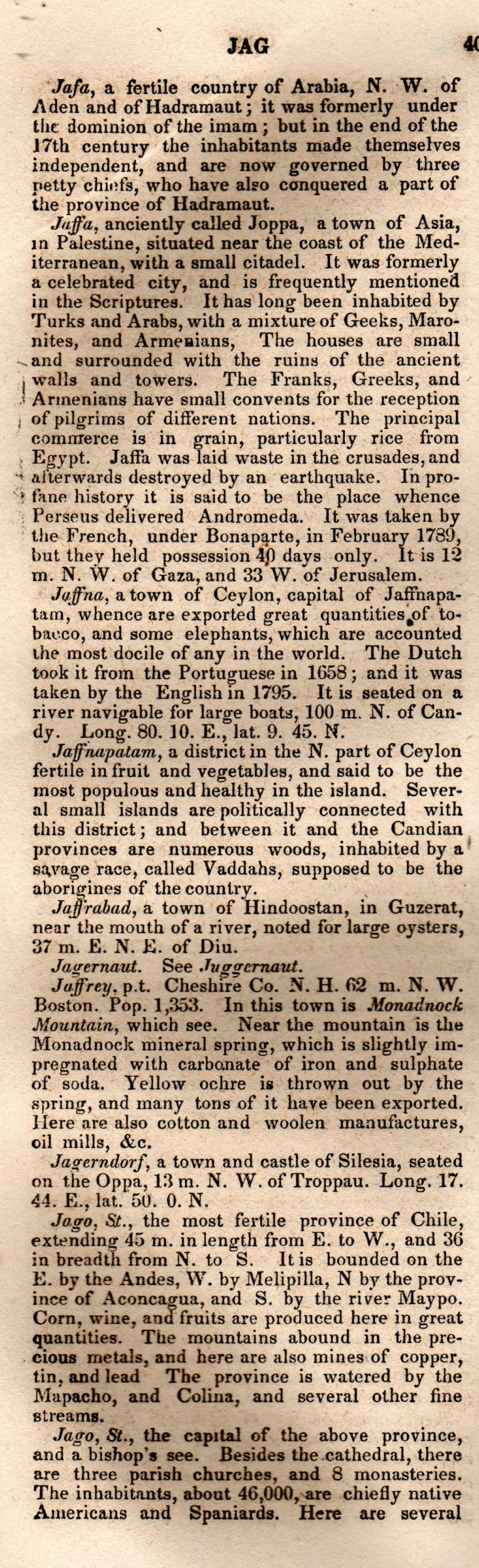 Brookes’ Universal Gazetteer (1850), Page 404 Left Column
