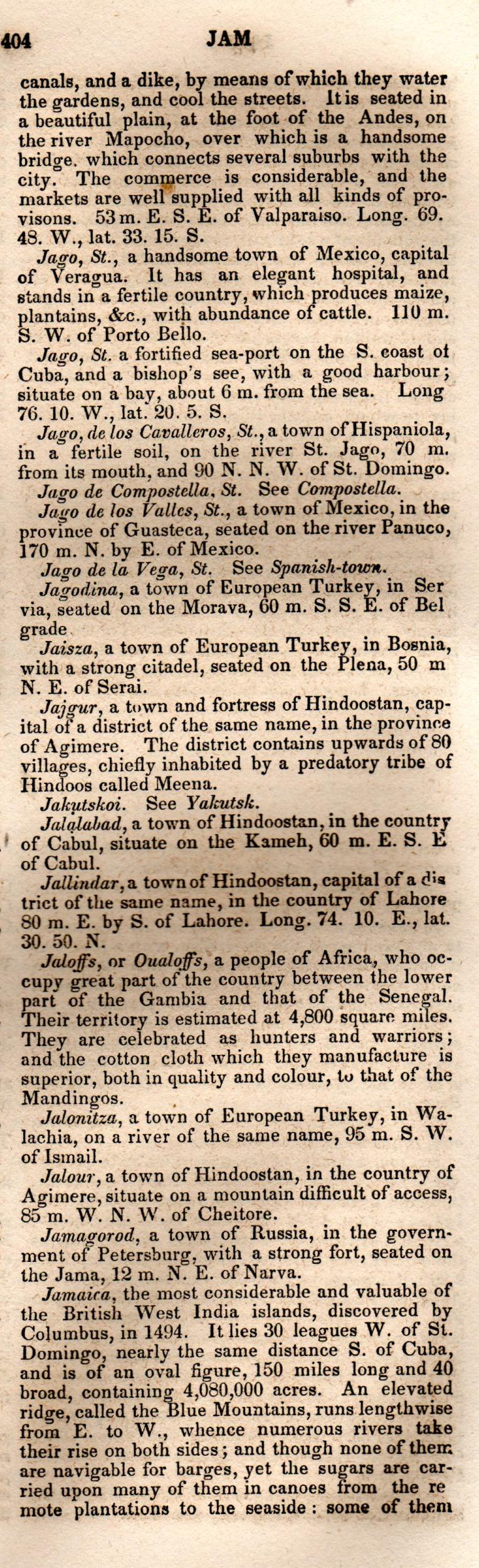 Brookes’ Universal Gazetteer (1850), Page 404 Right Column