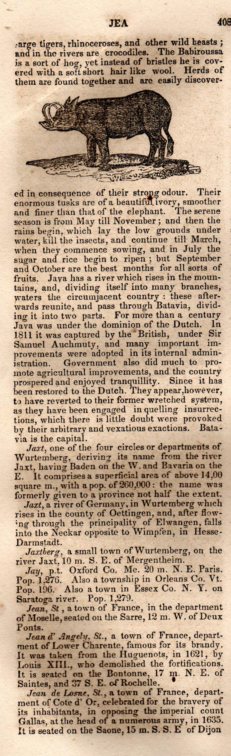 Brookes’ Universal Gazetteer (1850), Page 408 Left Column