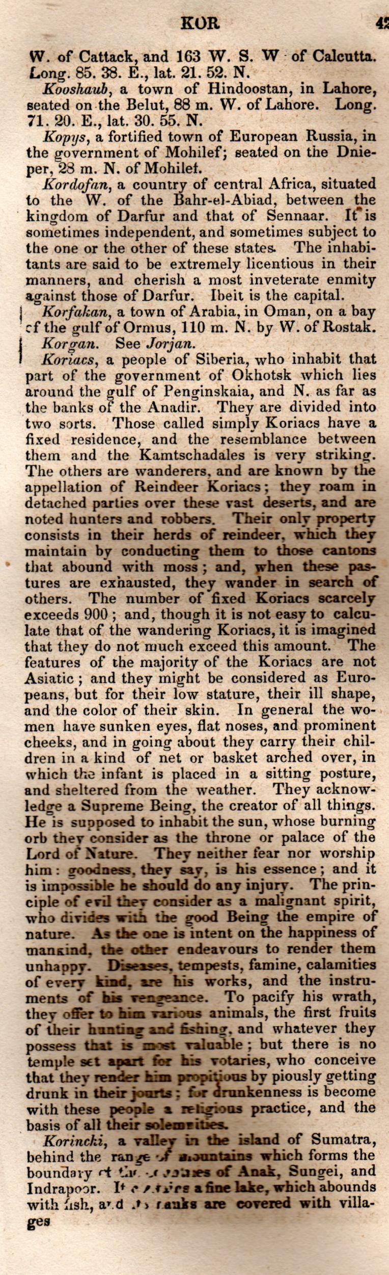 Brookes’ Universal Gazetteer (1850), Page 427 Left Column