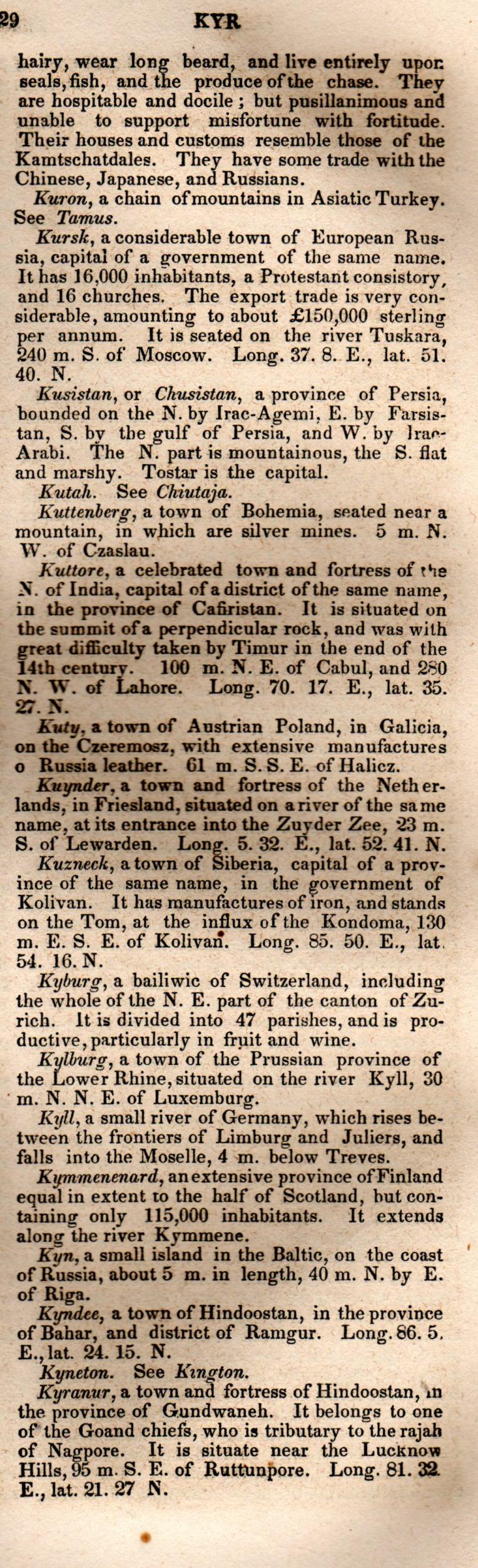 Brookes’ Universal Gazetteer (1850), Page 429 Right Column