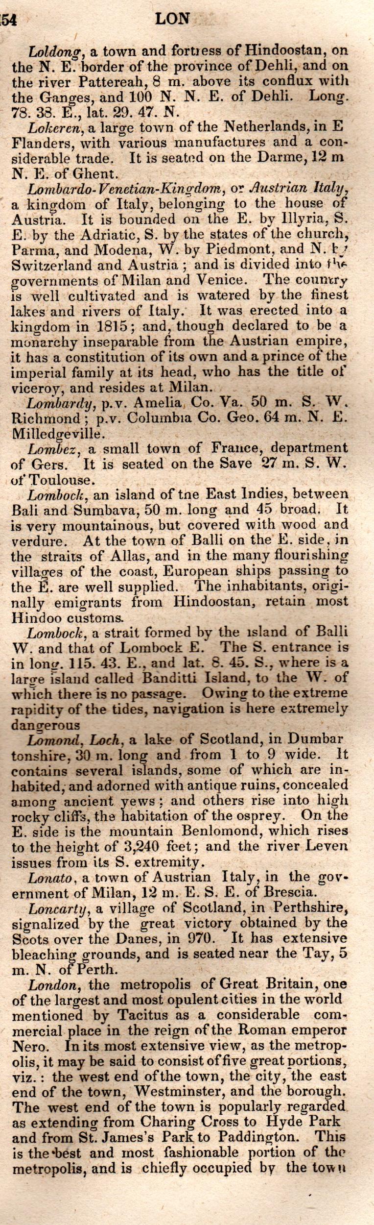 Brookes’ Universal Gazetteer (1850), Page 454 Right Column