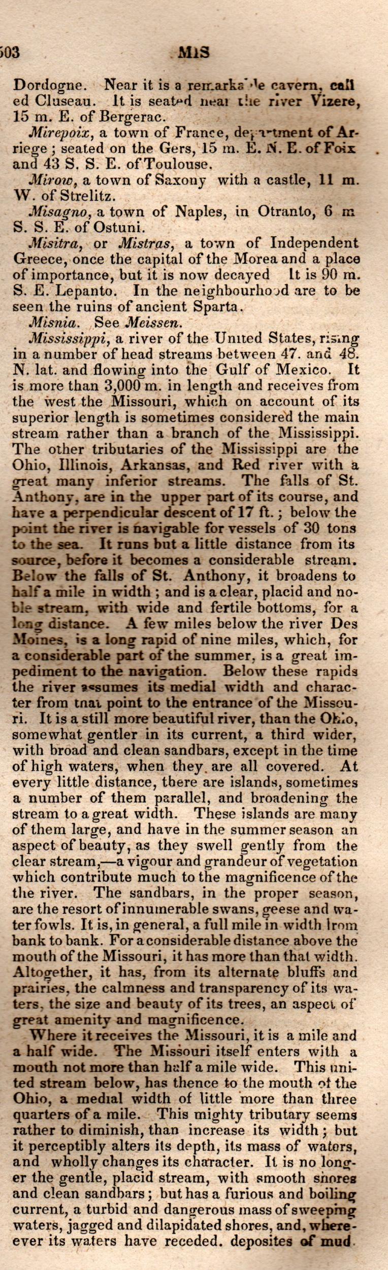 Brookes’ Universal Gazetteer (1850), Page 503 Right Column
