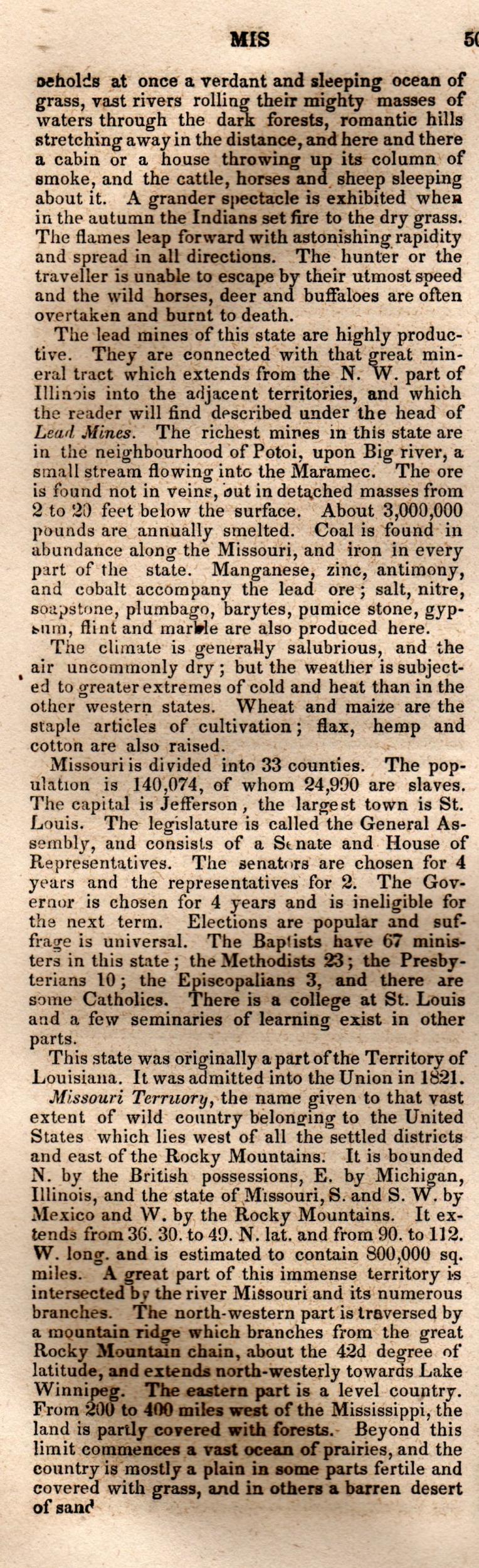 Brookes’ Universal Gazetteer (1850), Page 508 Left Column