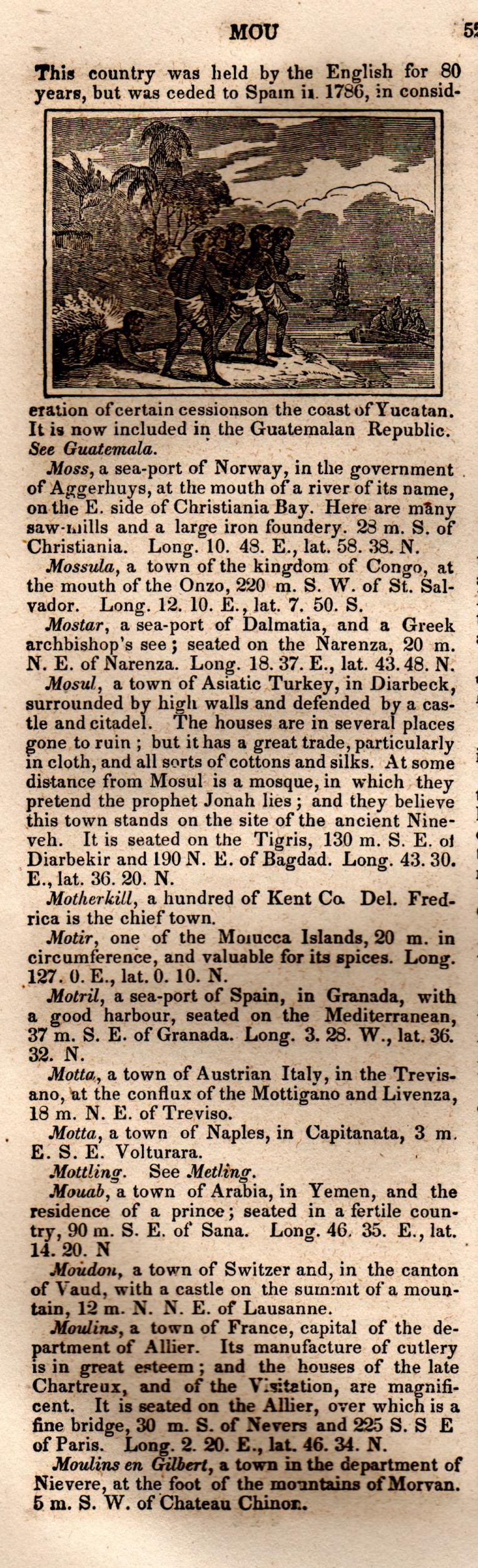 Brookes’ Universal Gazetteer (1850), Page 522 Left Column