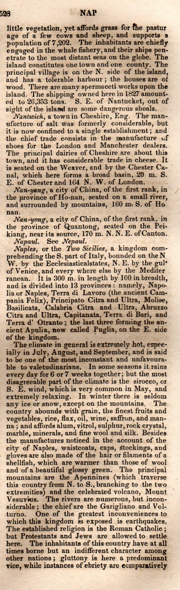 Brookes’ Universal Gazetteer (1850), Page 528 Right Column