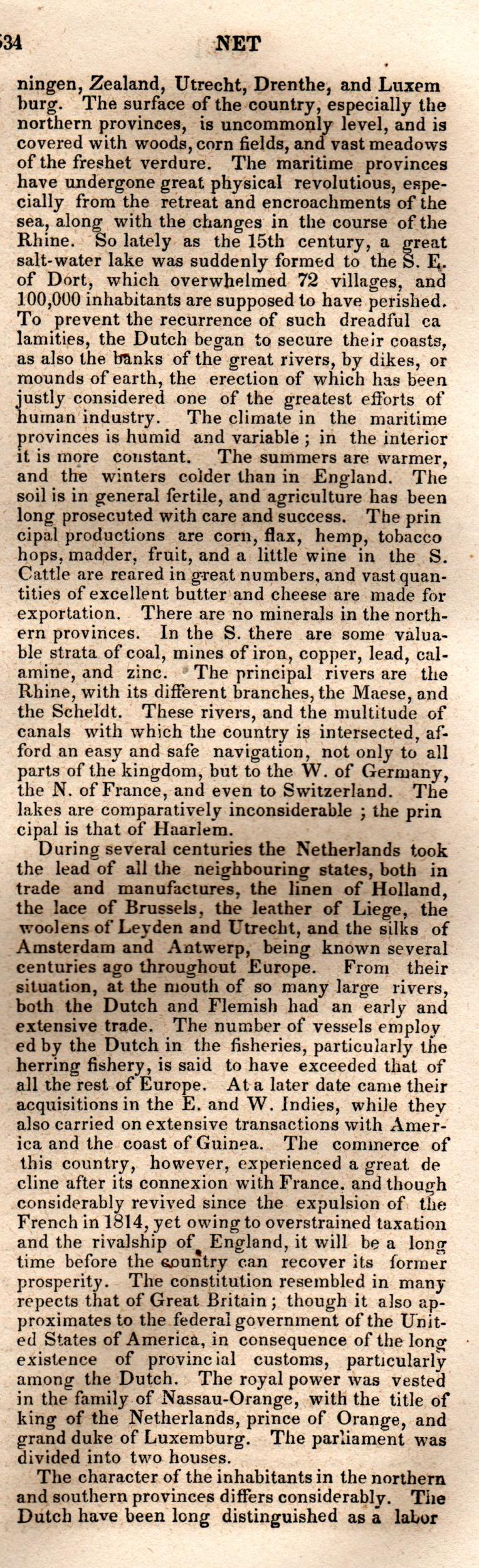 Brookes’ Universal Gazetteer (1850), Page 534 Right Column