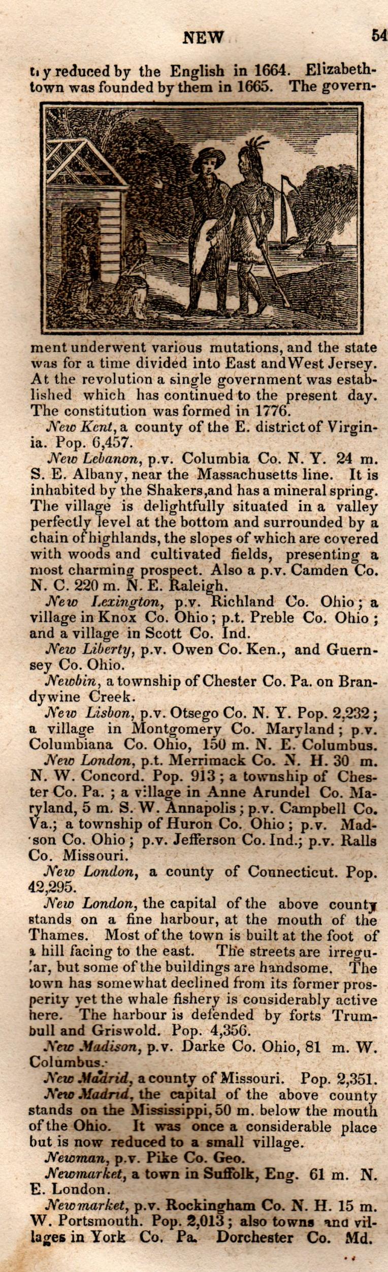 Brookes’ Universal Gazetteer (1850), Page 542 Left Column