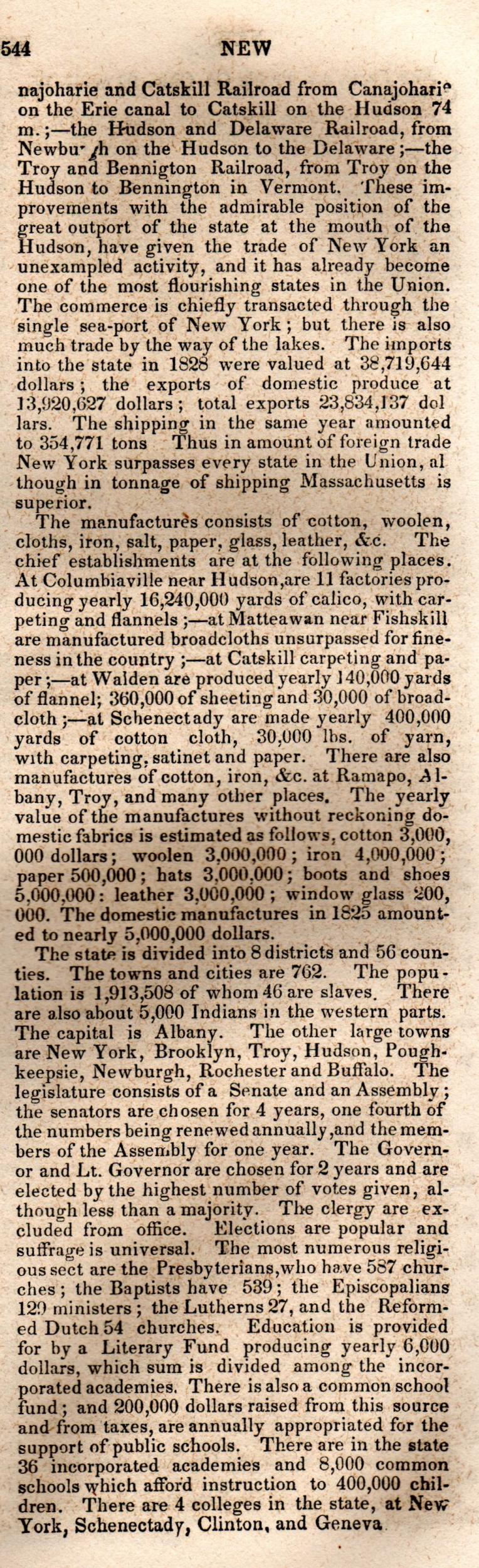 Brookes’ Universal Gazetteer (1850), Page 544 Right Column