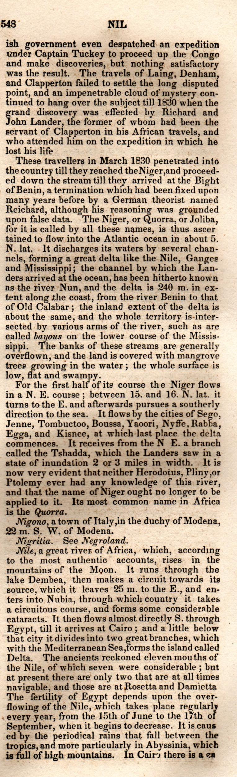 Brookes’ Universal Gazetteer (1850), Page 548 Right Column