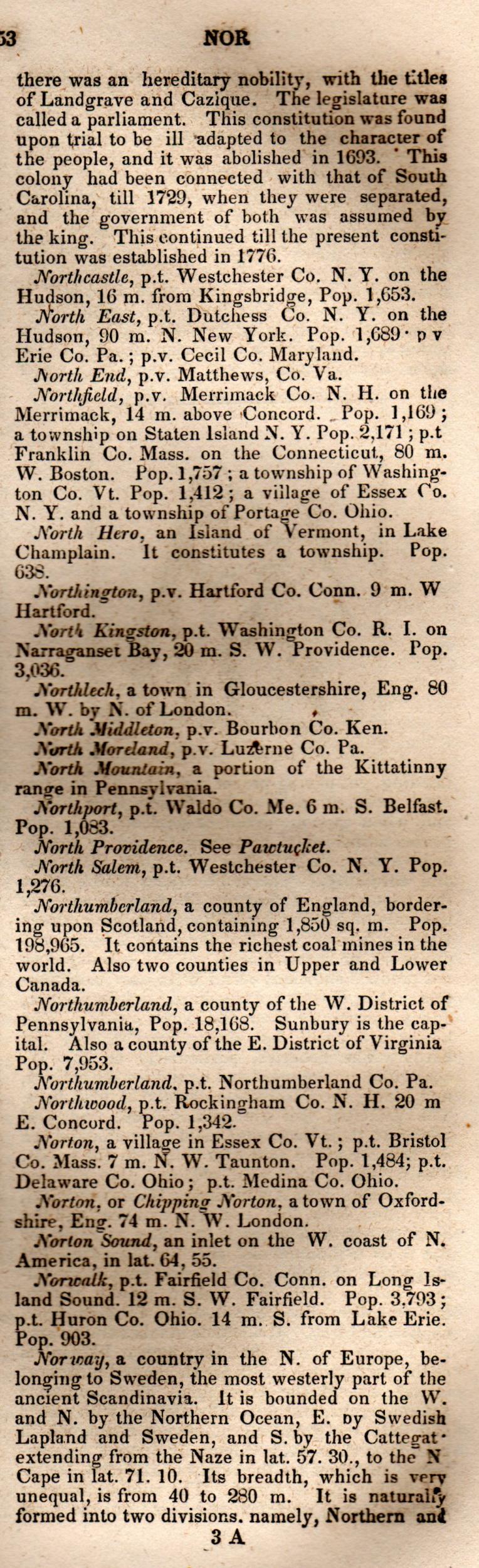 Brookes’ Universal Gazetteer (1850), Page 553 Right Column