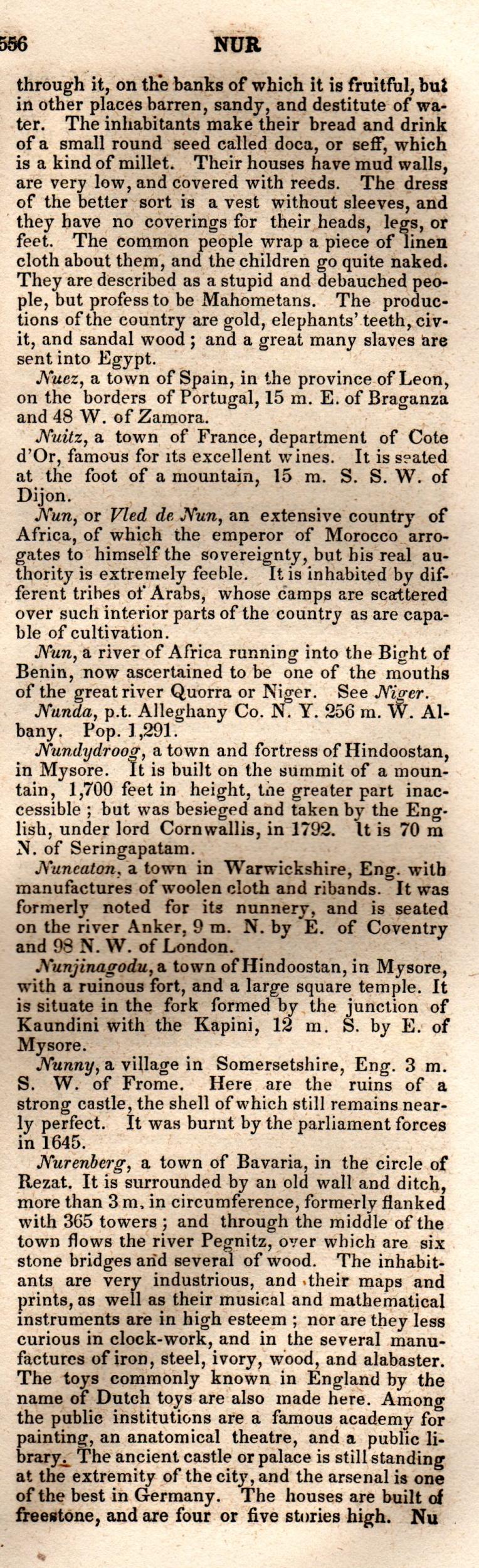 Brookes’ Universal Gazetteer (1850), Page 556 Right Column