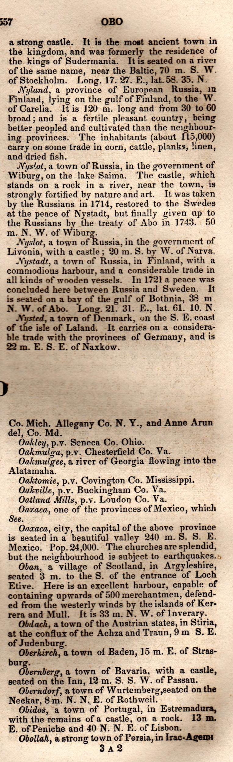 Brookes’ Universal Gazetteer (1850), Page 557 Right Column
