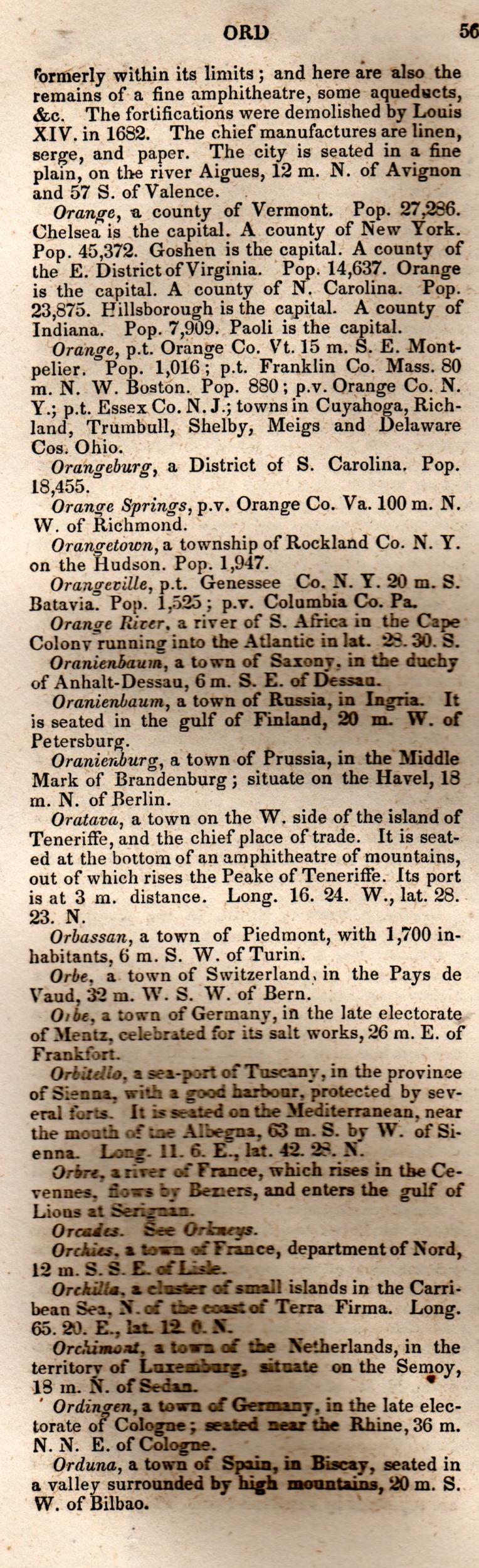 Brookes’ Universal Gazetteer (1850), Page 565 Left Column