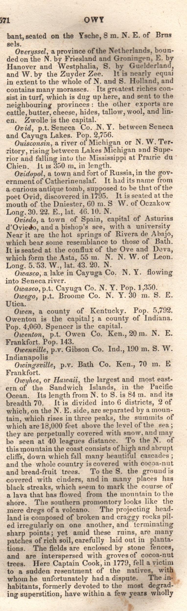 Brookes’ Universal Gazetteer (1850), Page 571 Right Column