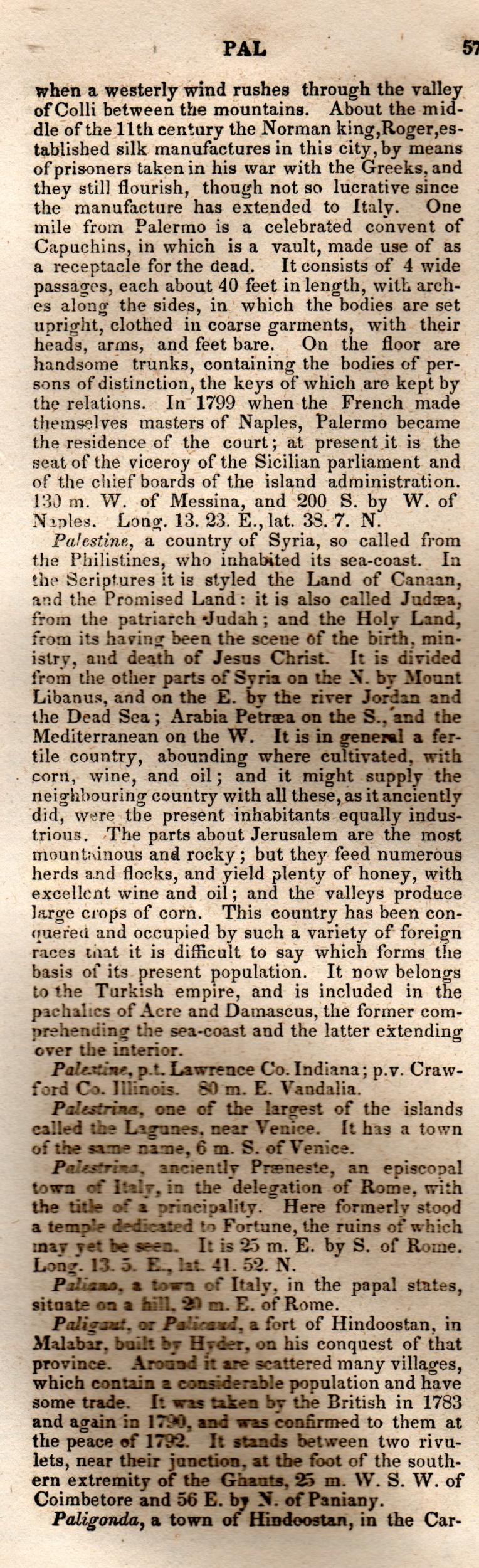 Brookes’ Universal Gazetteer (1850), Page 575 Left Column