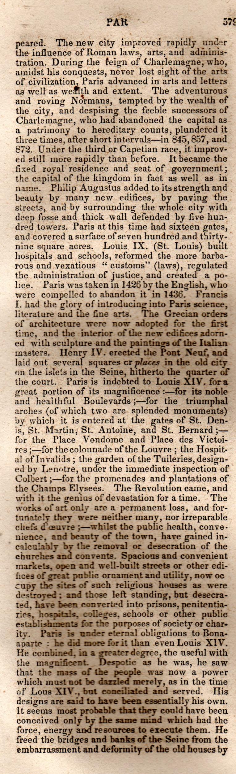 Brookes’ Universal Gazetteer (1850), Page 579 Left Column
