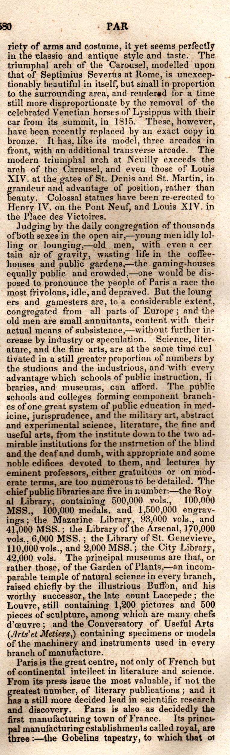 Brookes’ Universal Gazetteer (1850), Page 580 Right Column