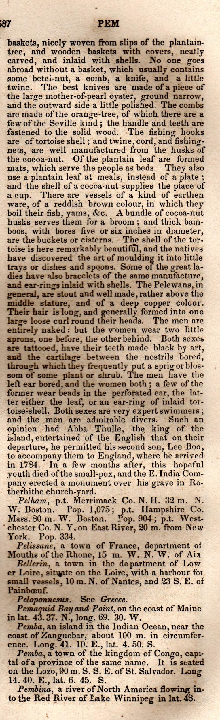 Brookes’ Universal Gazetteer (1850), Page 587 Right Column