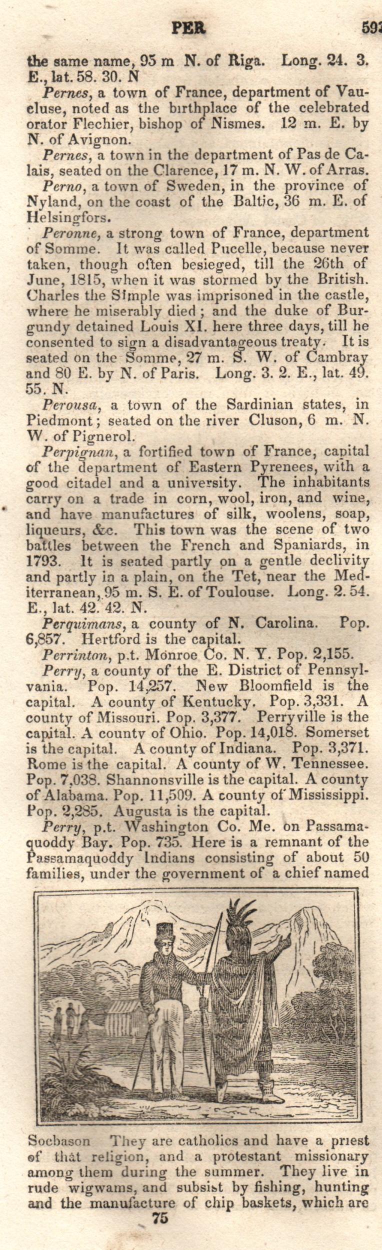 Brookes’ Universal Gazetteer (1850), Page 593 Left Column