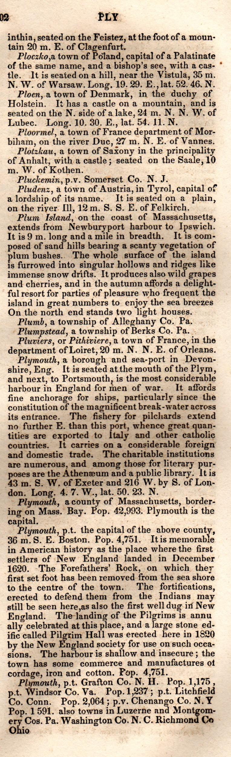 Brookes’ Universal Gazetteer (1850), Page 602 Right Column