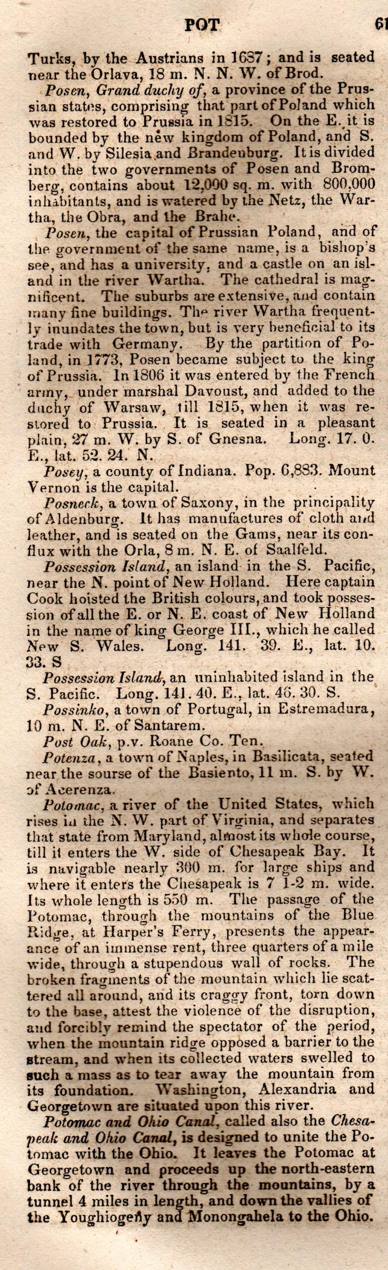Brookes’ Universal Gazetteer (1850), Page 612 Left Column
