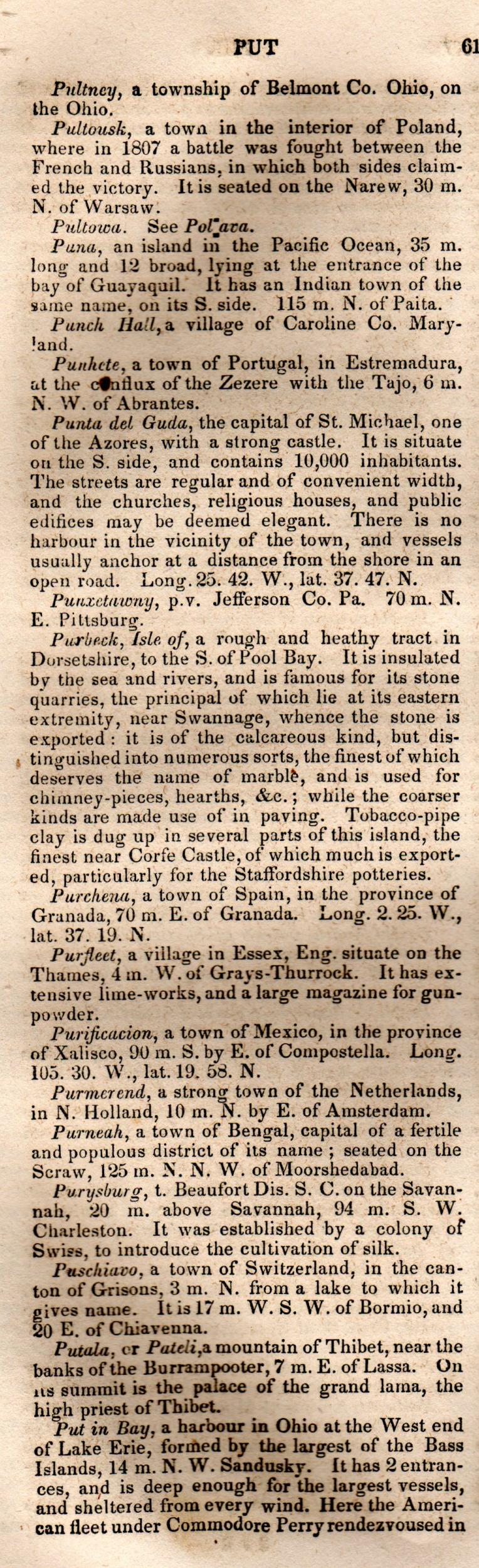Brookes’ Universal Gazetteer (1850), Page 618 Left Column