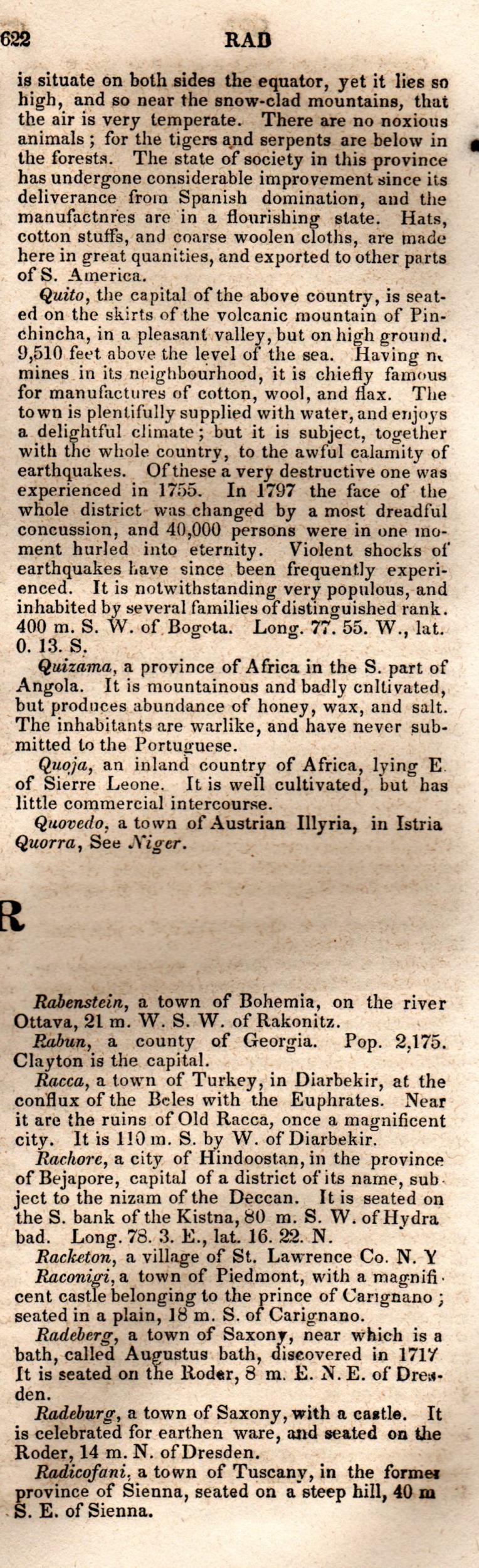 Brookes’ Universal Gazetteer (1850), Page 622 Right Column