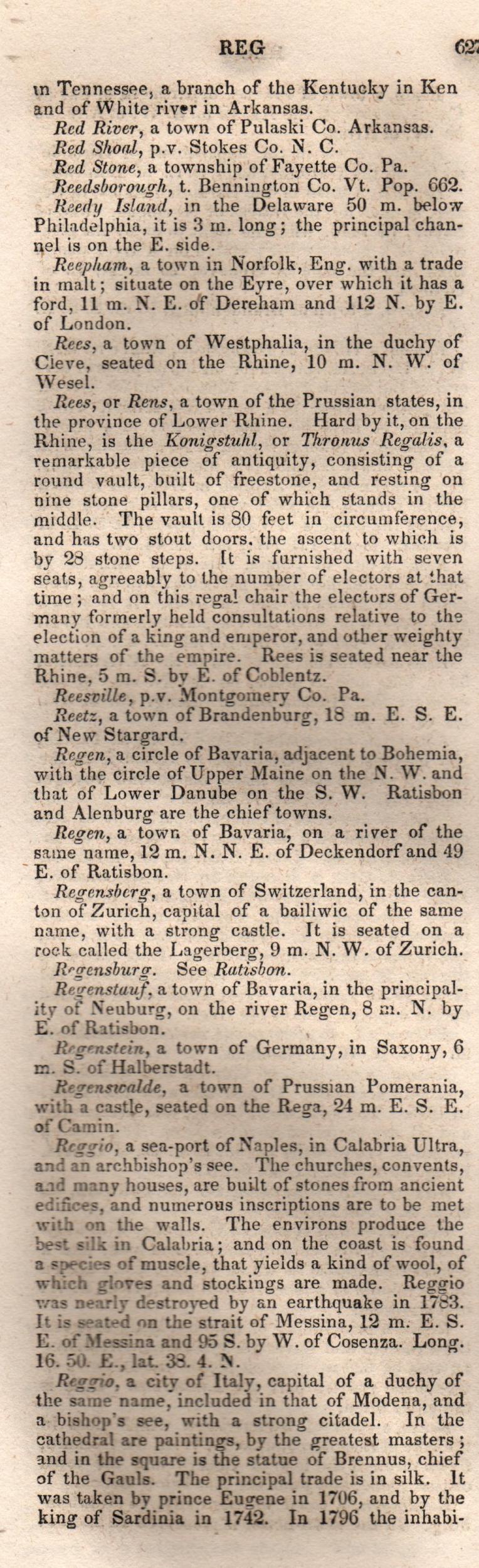Brookes’ Universal Gazetteer (1850), Page 627 Left Column