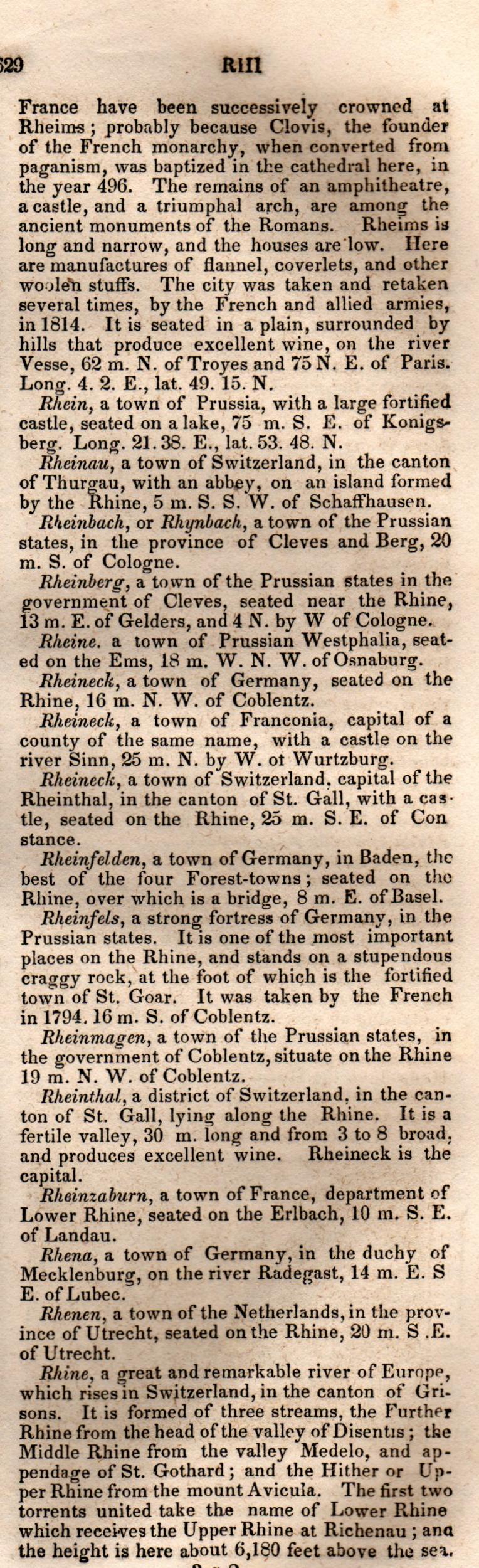Brookes’ Universal Gazetteer (1850), Page 629 Right Column