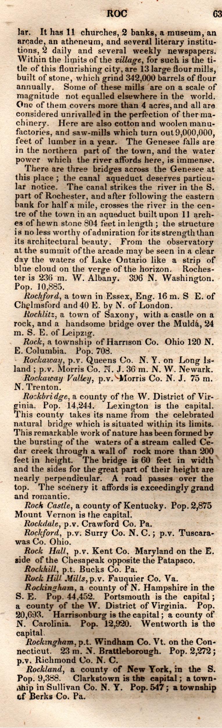 Brookes’ Universal Gazetteer (1850), Page 636 Left Column