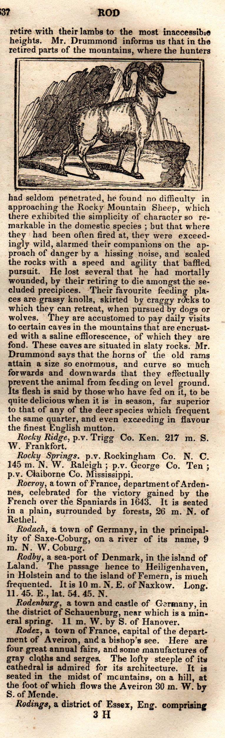 Brookes’ Universal Gazetteer (1850), Page 637 Right Column