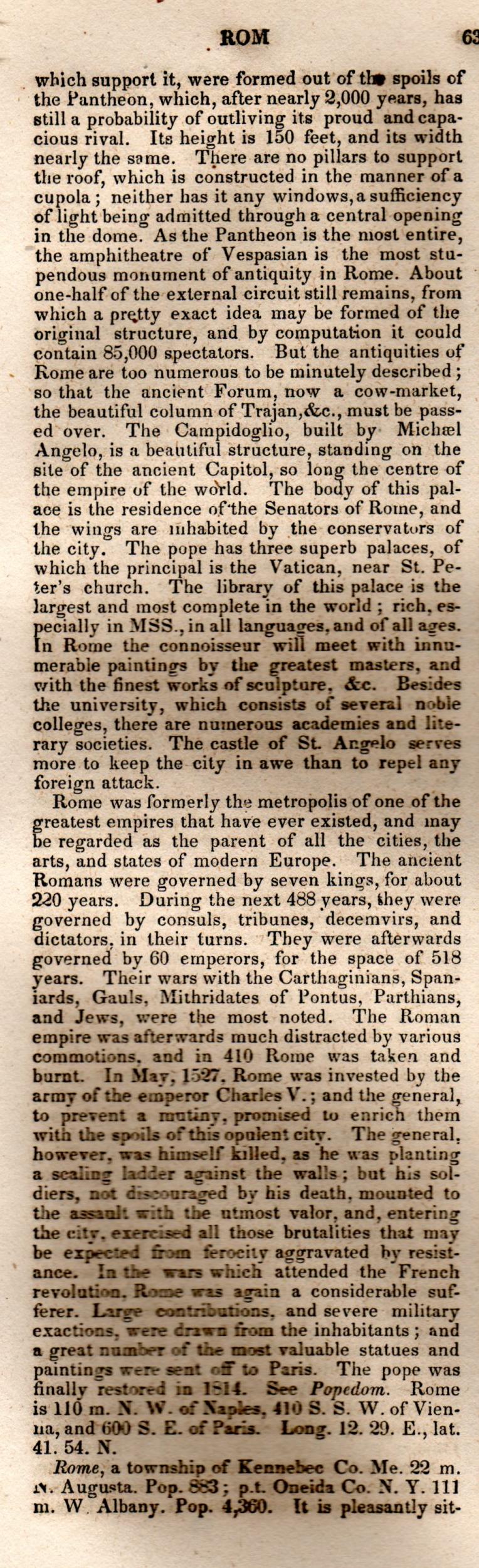 Brookes’ Universal Gazetteer (1850), Page 639 Left Column