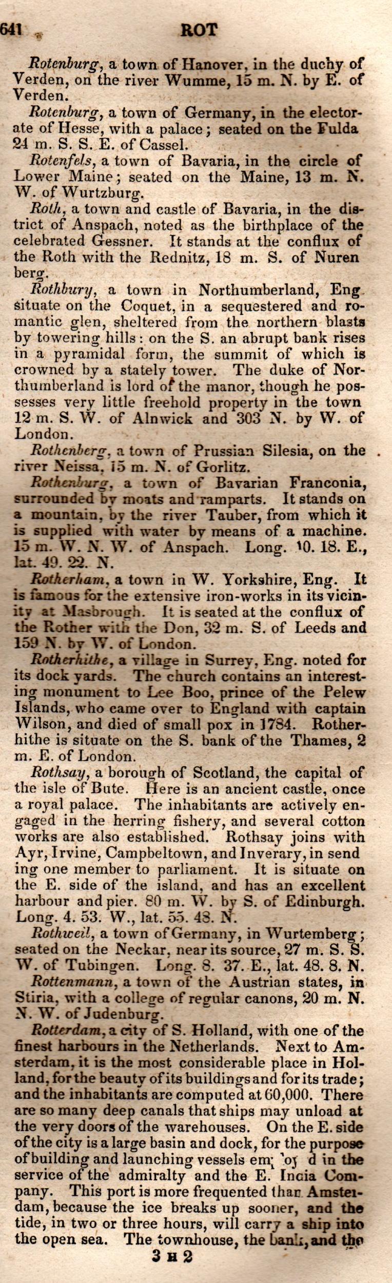 Brookes’ Universal Gazetteer (1850), Page 641 Right Column