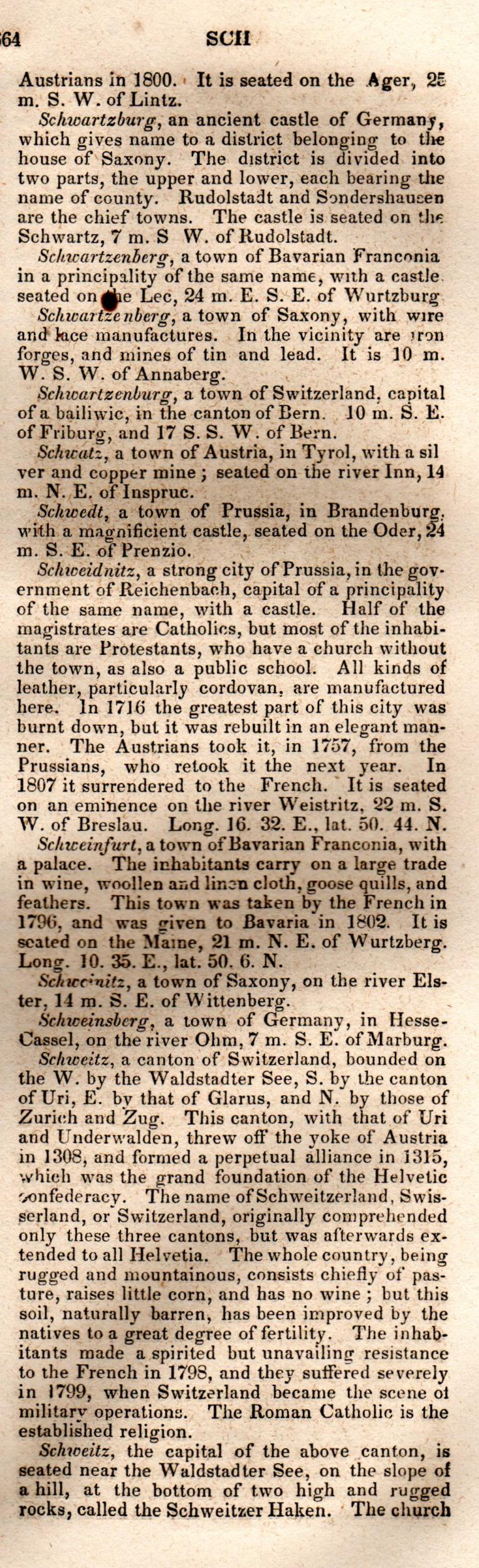 Brookes’ Universal Gazetteer (1850), Page 664 Right Column