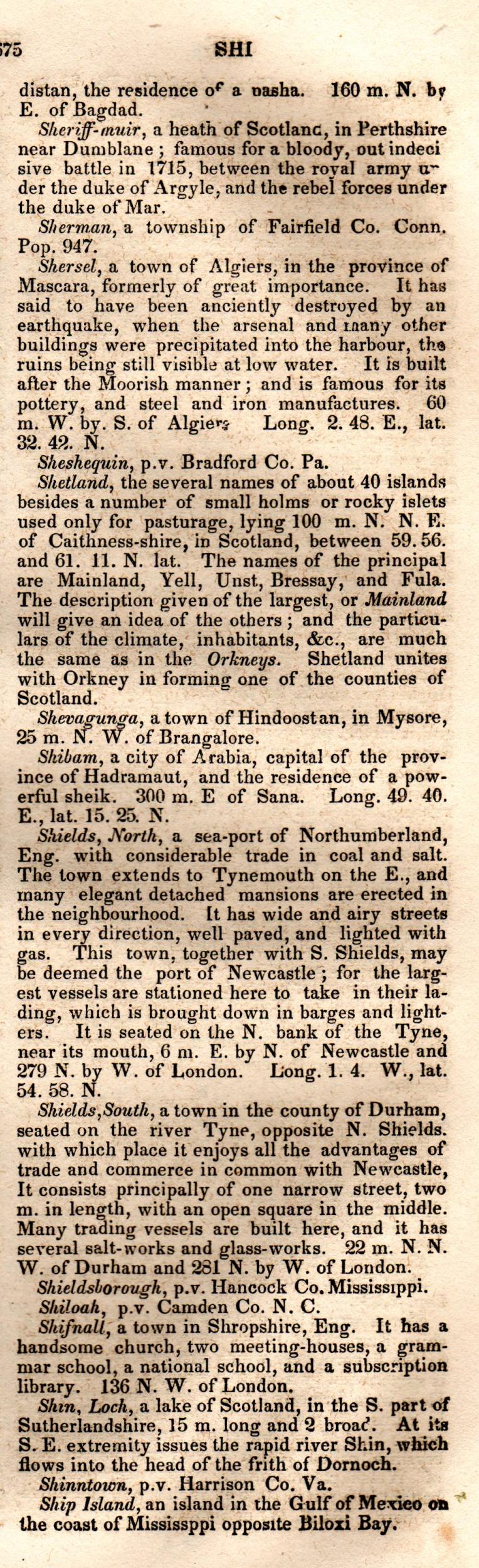 Brookes’ Universal Gazetteer (1850), Page 675 Right Column