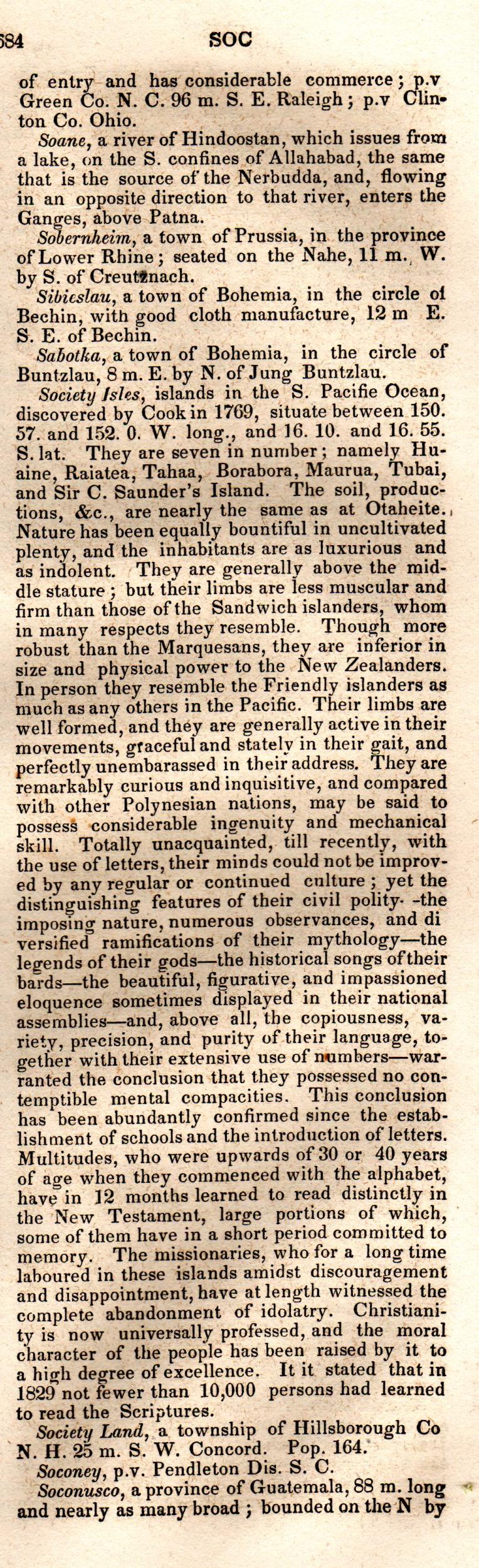 Brookes’ Universal Gazetteer (1850), Page 684 Right Column