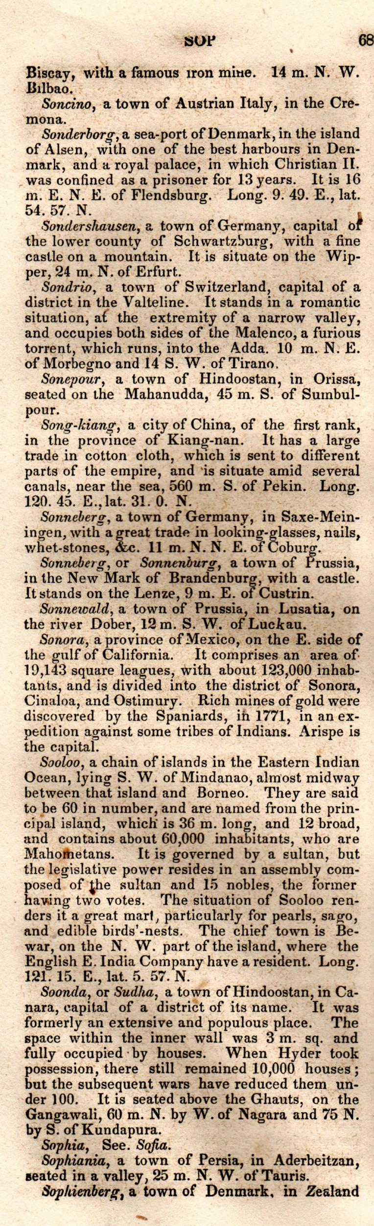 Brookes’ Universal Gazetteer (1850), Page 687 Left Column