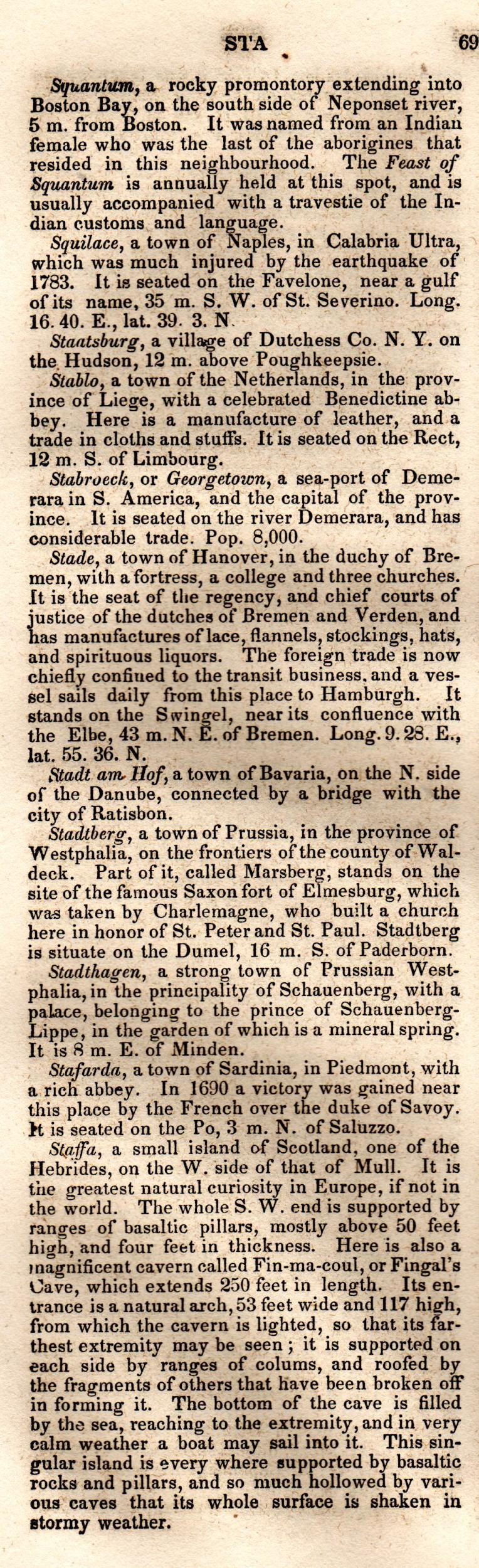 Brookes’ Universal Gazetteer (1850), Page 693 Left Column