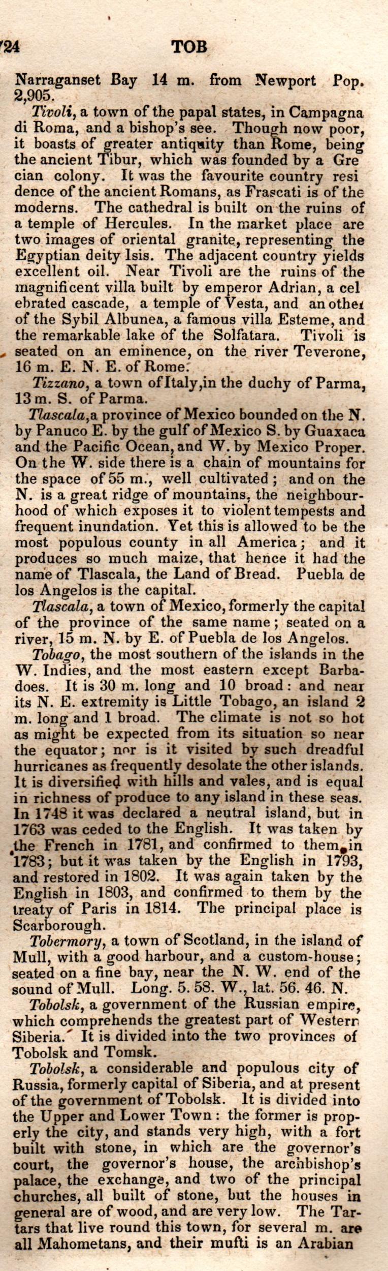 Brookes’ Universal Gazetteer (1850), Page 724 Right Column