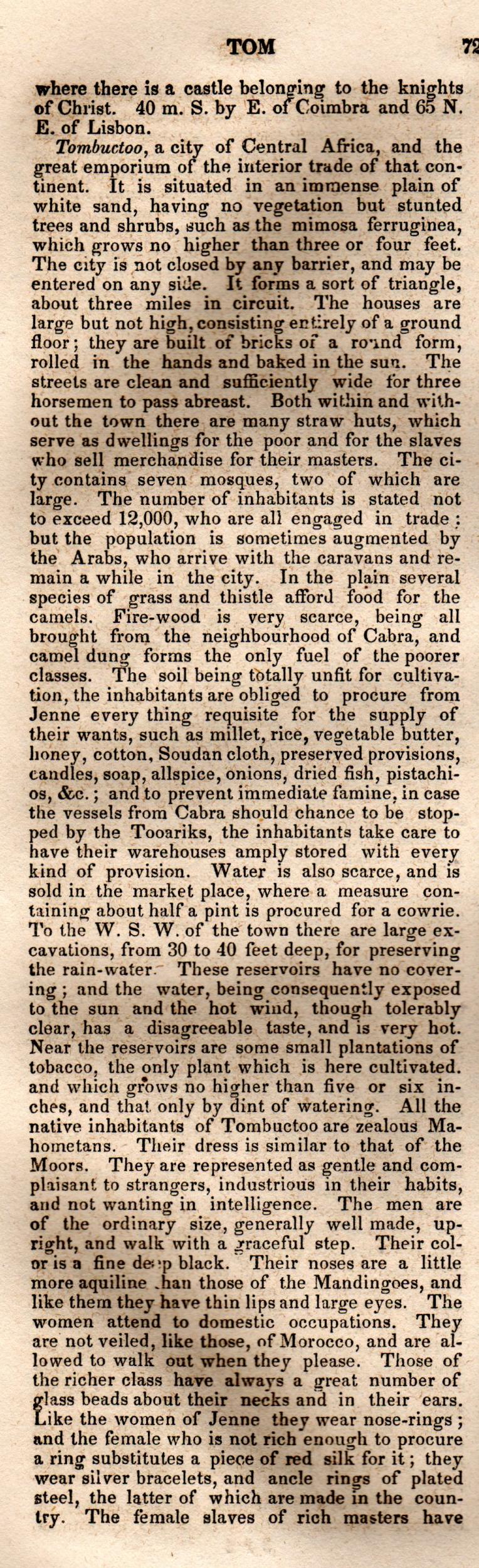 Brookes’ Universal Gazetteer (1850), Page 726 Left Column