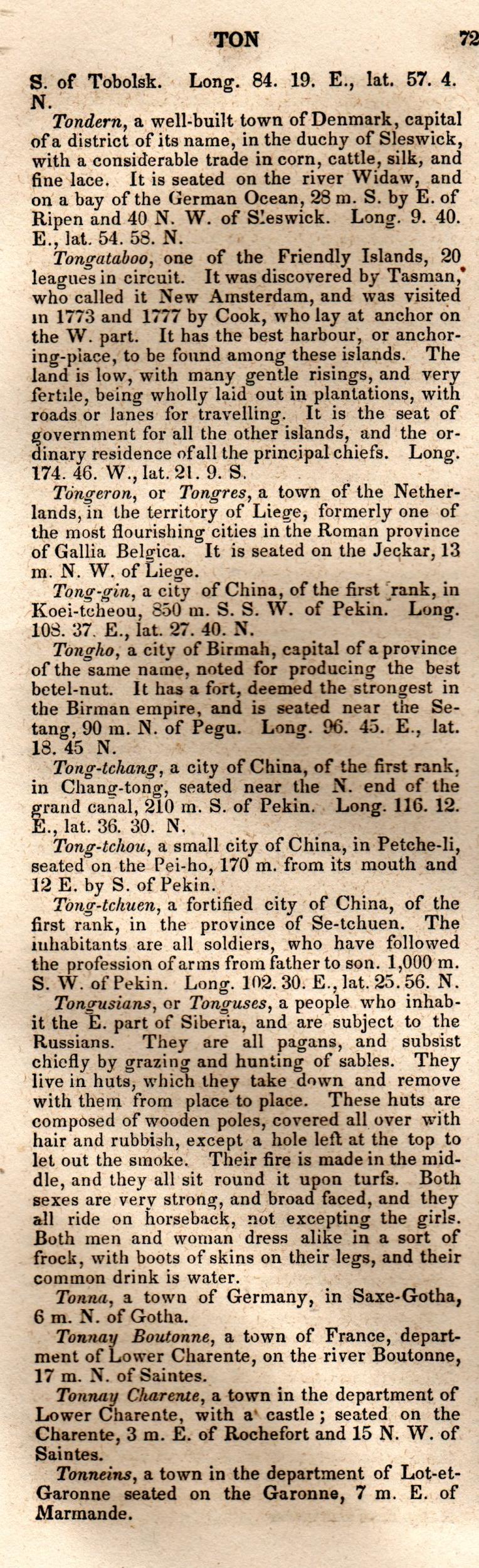 Brookes’ Universal Gazetteer (1850), Page 727 Left Column