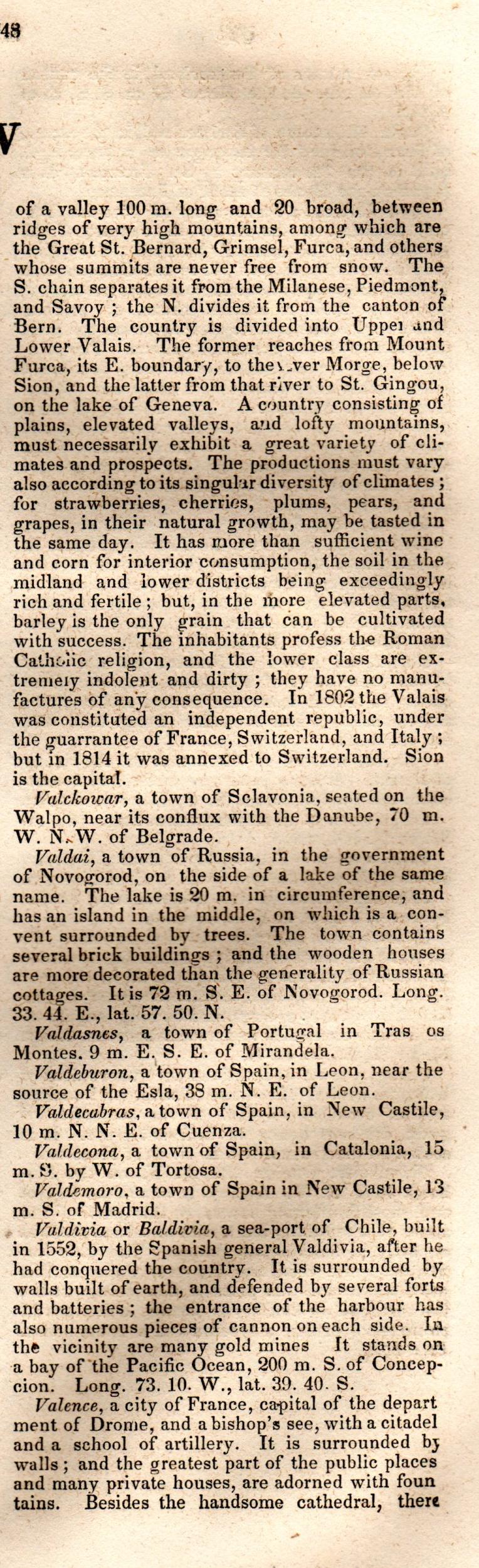 Brookes’ Universal Gazetteer (1850), Page 748 Right Column